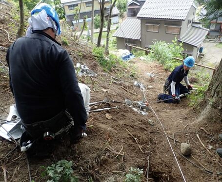 蛭谷（1）地区砂防総合交付金（急傾斜）法面工第2.・3工区工事